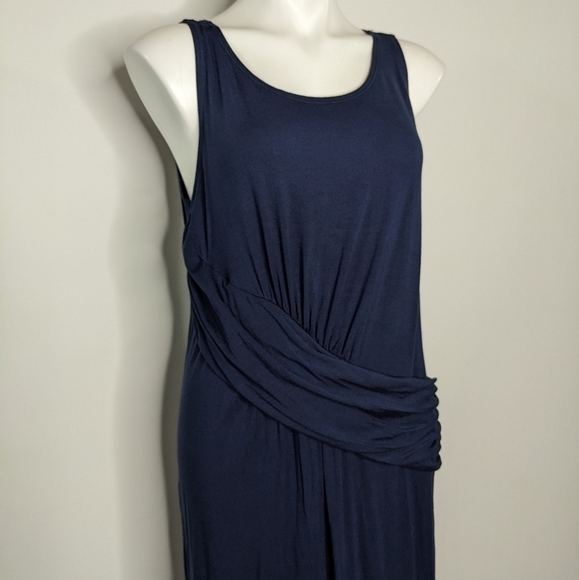 NWT Fabletics blue Retta sleeveless midi dress L - Picture 3 of 8